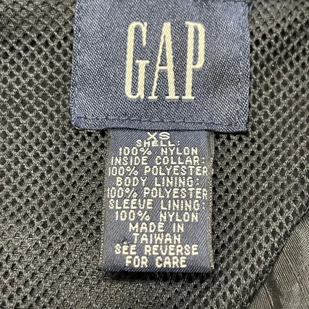 Vintage‎ GAP Men's XS Black Packed Hooded Anorak Pocket 90s Outdoor RipStop